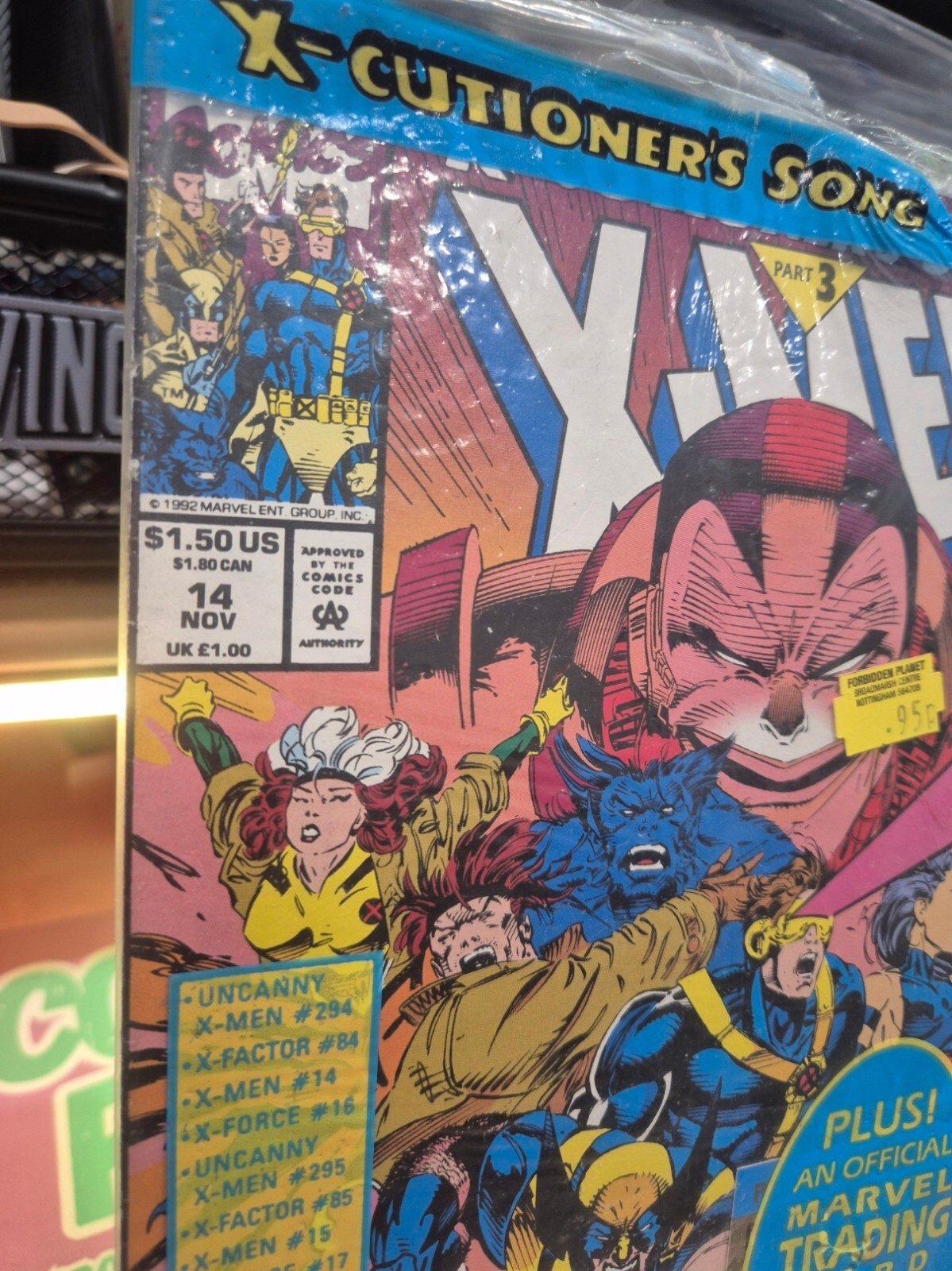 X-Men #14, 1993, X-Cutioners Song, Unopened Polybag with Trading Card, NM