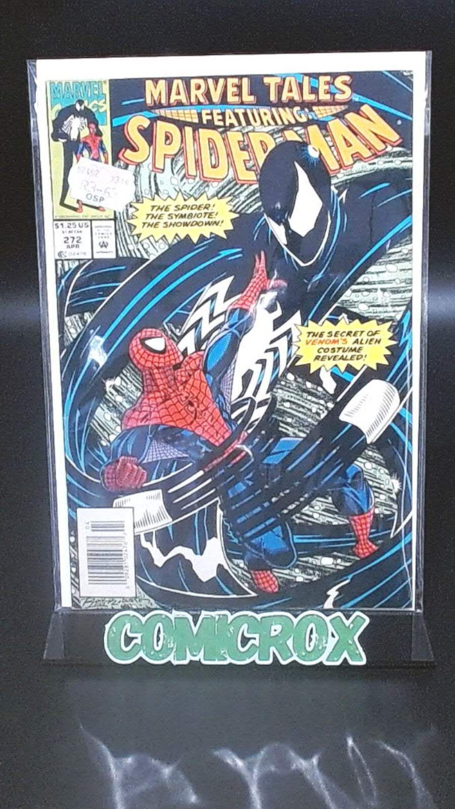 Marvel Tales #272, 1993, Spider-Man, Sticker on Book