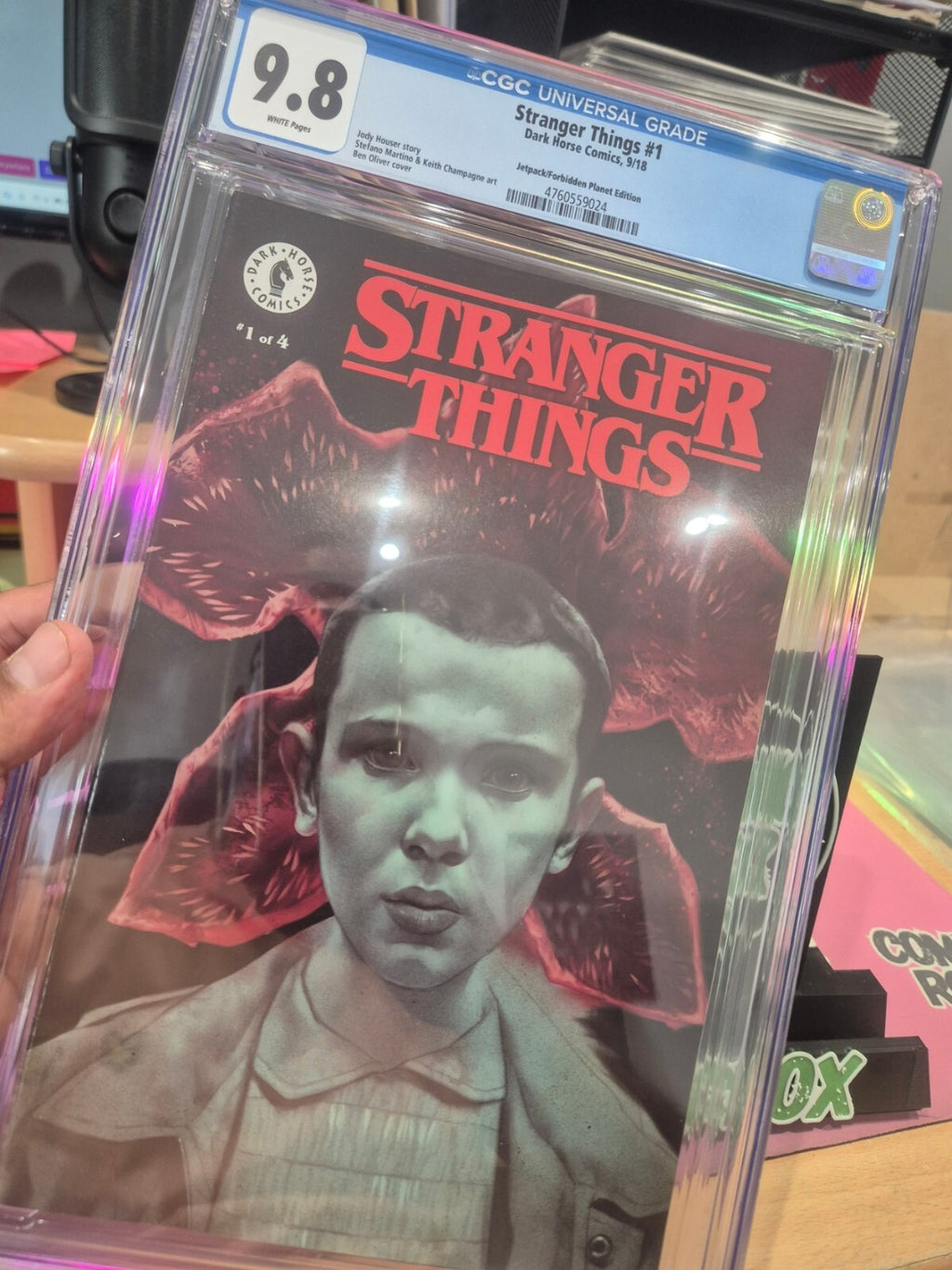 Stranger Things #1, CGC 9.8, Top Pop! 2018, Ben Oliver Edition