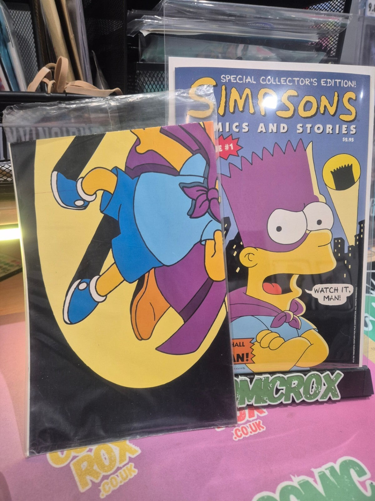 Simpsons #1, 1993, 1st App Simpsons in Comics, with Polybagged Poster, NM+