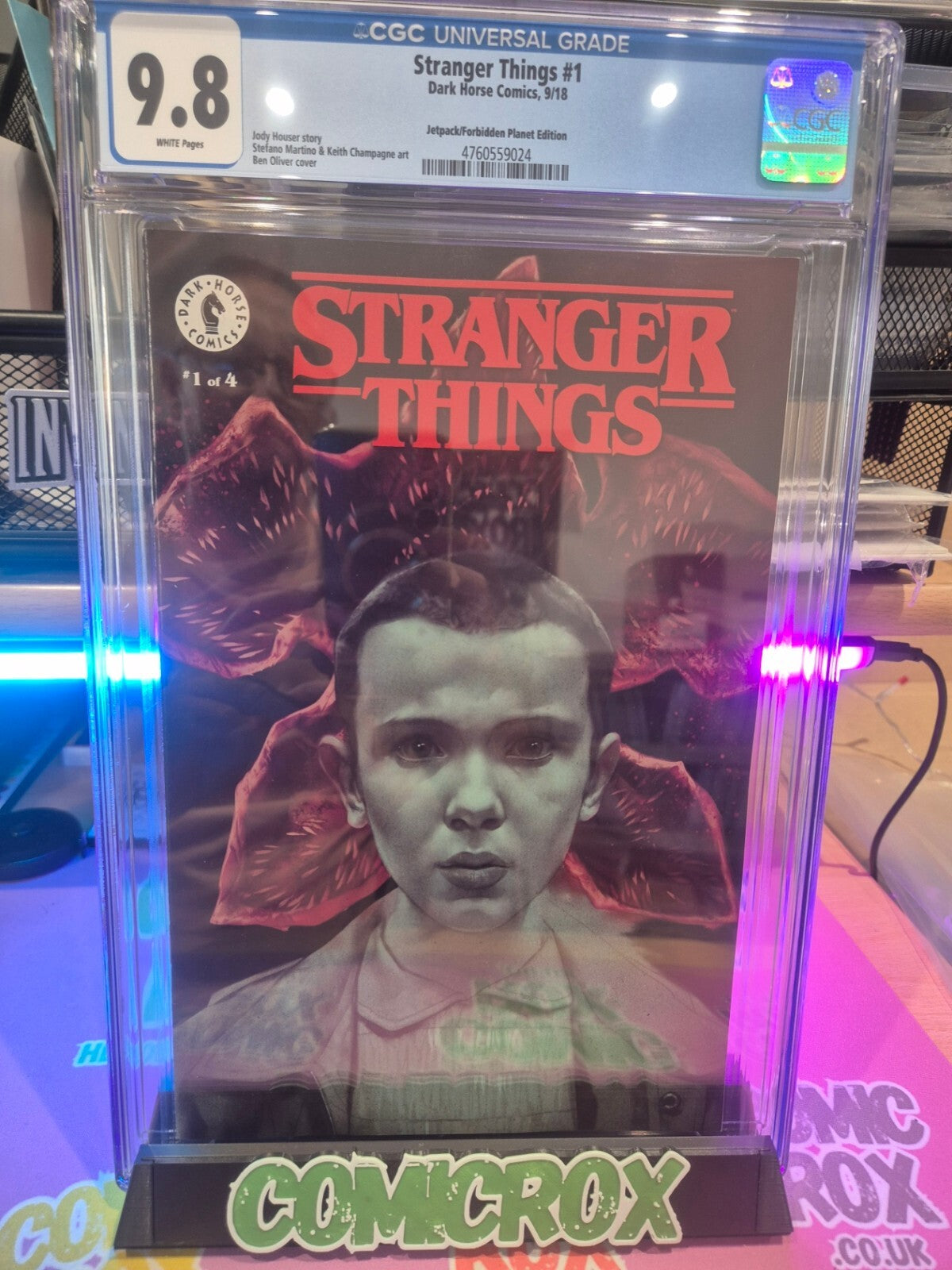 Stranger Things #1, CGC 9.8, Top Pop! 2018, Ben Oliver Edition