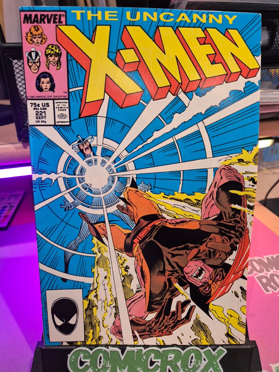 Uncanny X-Men #221, 1987, 1st app. Mr. Sinister, High Grade 9.0/9.2