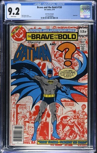 Brave and the Bold #150, CGC 9.2 TOP POP! 1979, UK Price Variant