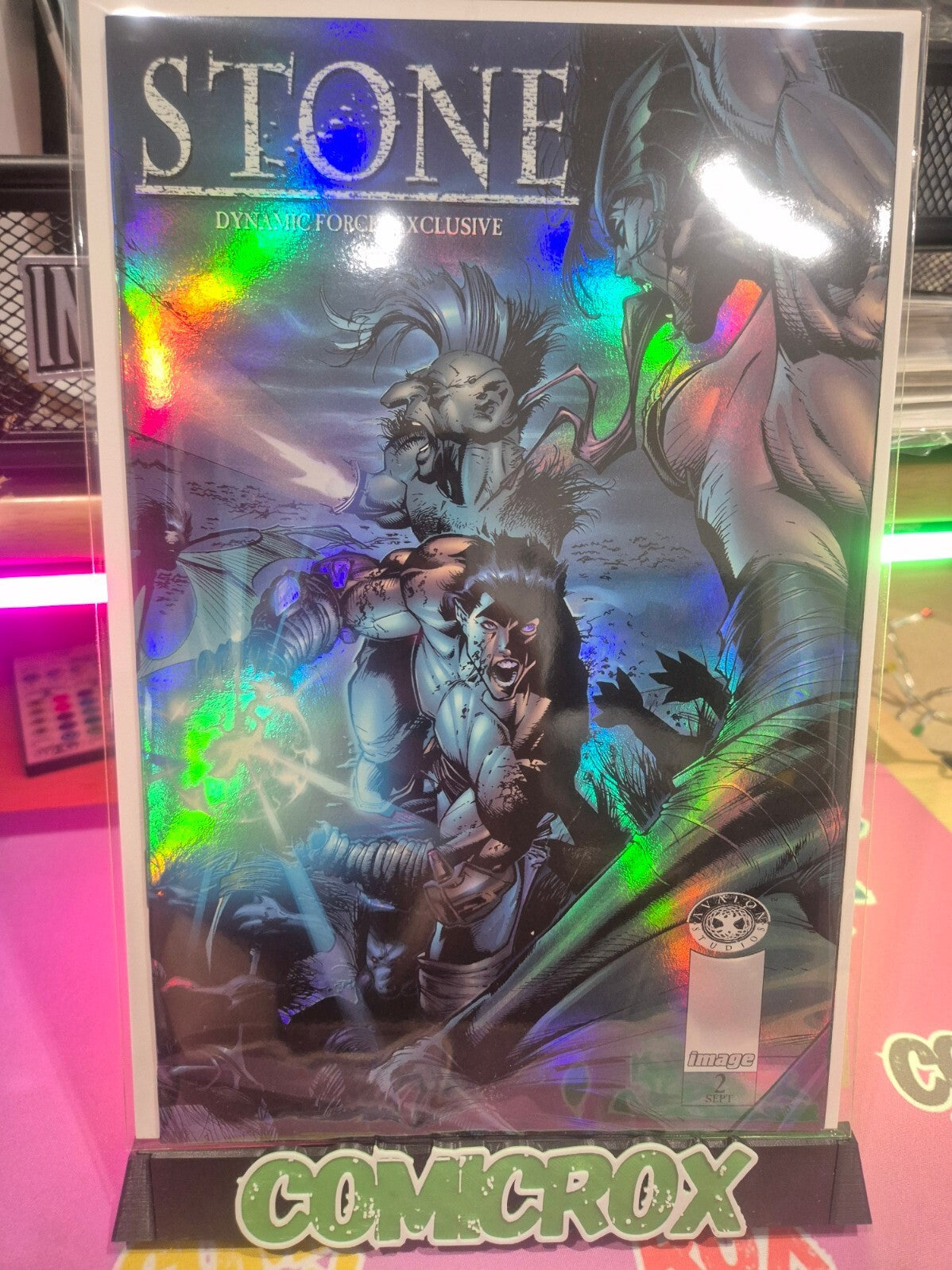 Stone #2, Chrome Edition, 1998, Ltd: 1702/5000, COA, Holofoil, NM