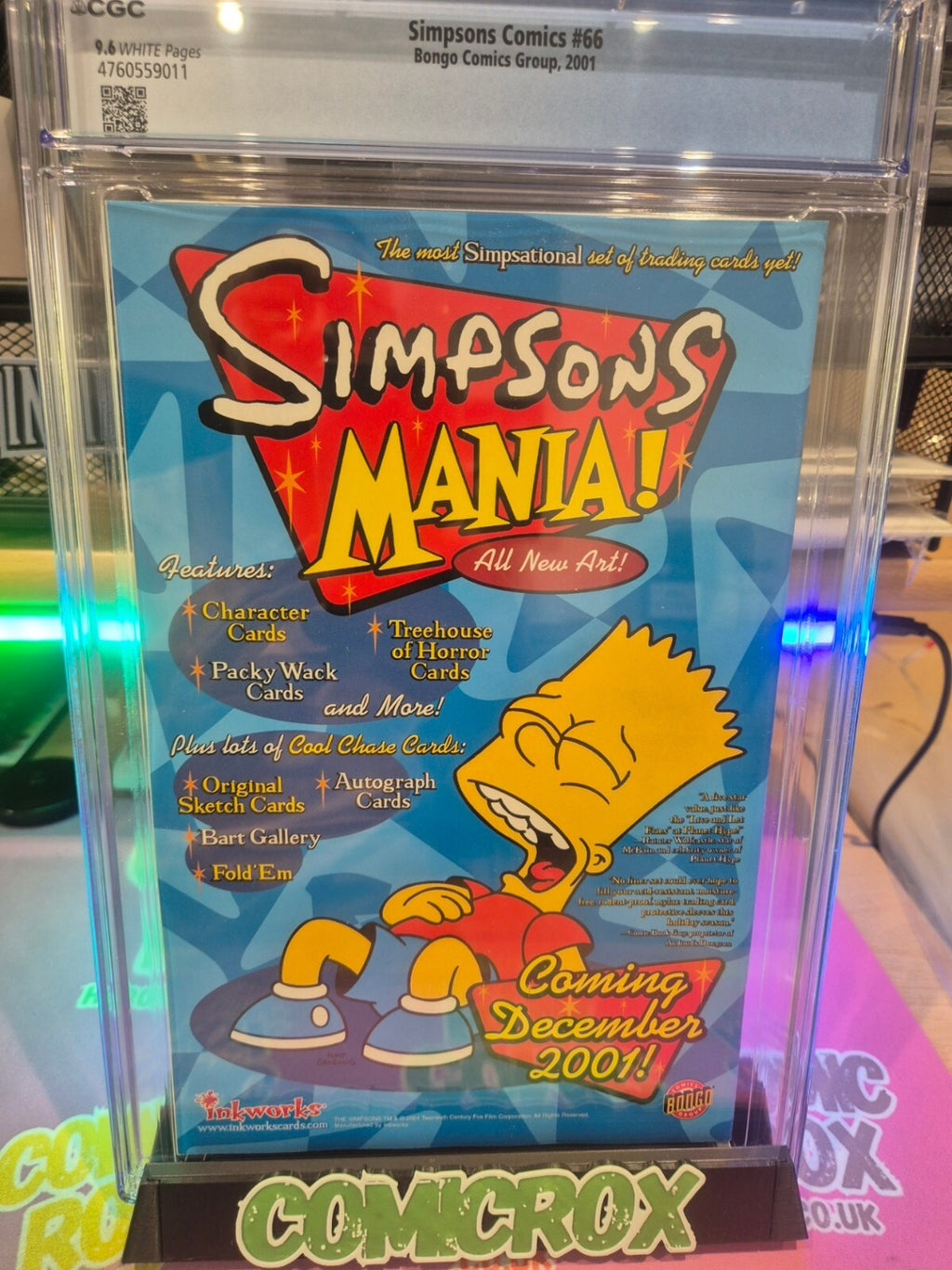 Simpsons #66, CGC 9.6, 2001, Bongo Comics, Bill Morrison Cover