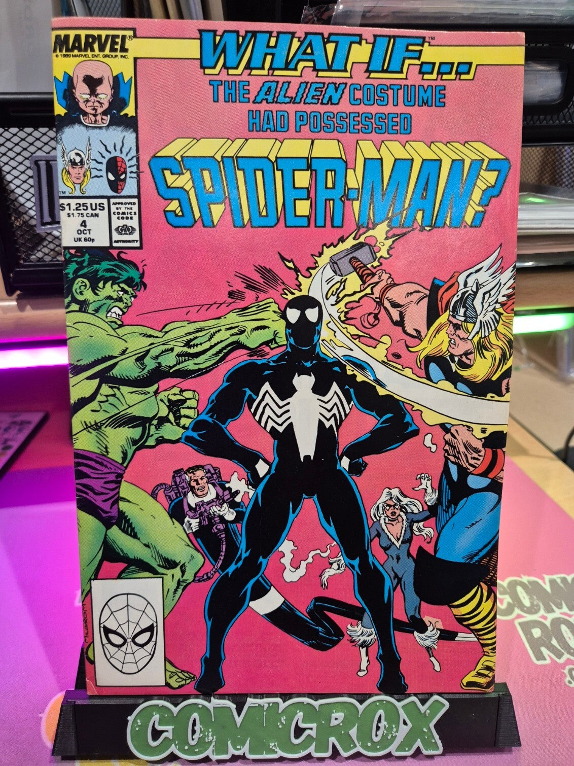What If #4 (the alien costume had possessed Spider-Man), 1989, VF/NM+