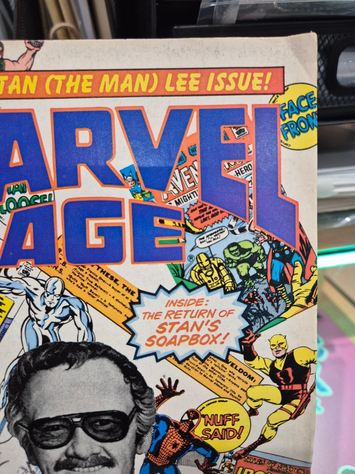 Marvel Age #41, 1986, Key: Stan Lee Photo Cover, VF 8.0