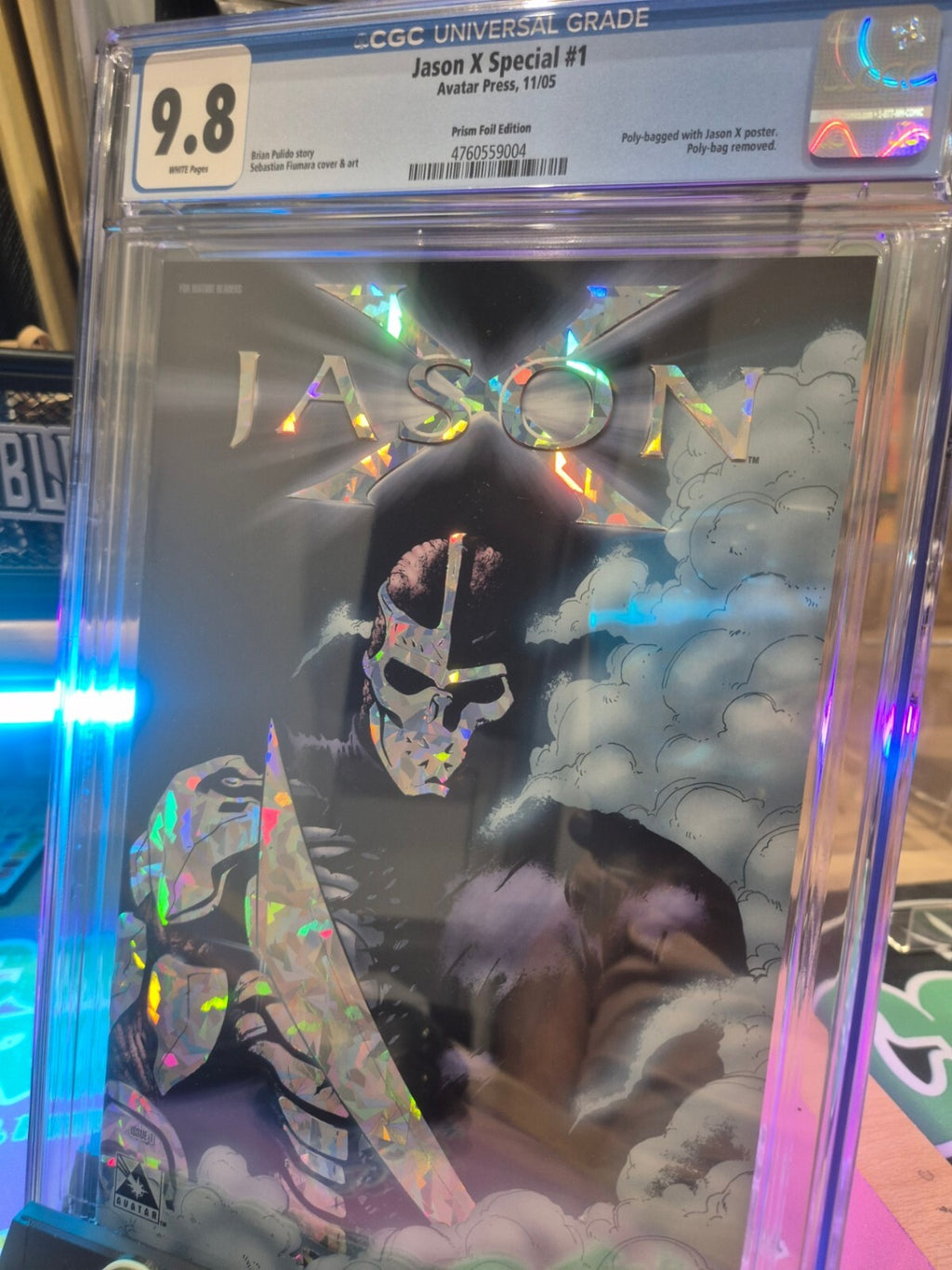 Jason X #1, CGC 9.8 Top Pop! Foil Prism Variant, 2005