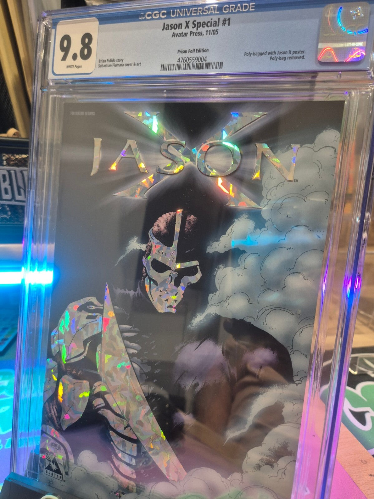 Jason X #1, CGC 9.8 Top Pop! Foil Prism Variant, 2005