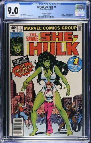Savage She-Hulk #1, CGC 9.0, 1980, Origin & 1st App She-Hulk, Marvel