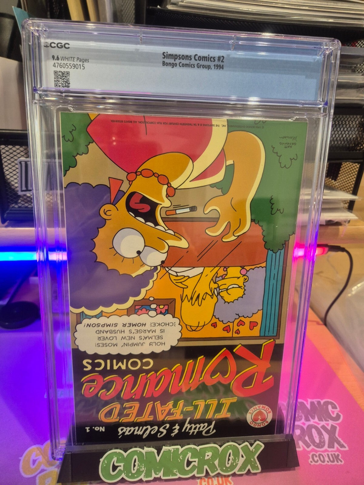 Simpsons #2, CGC 9.6, 1994, Bongo Comics, Bill Morrison Cover