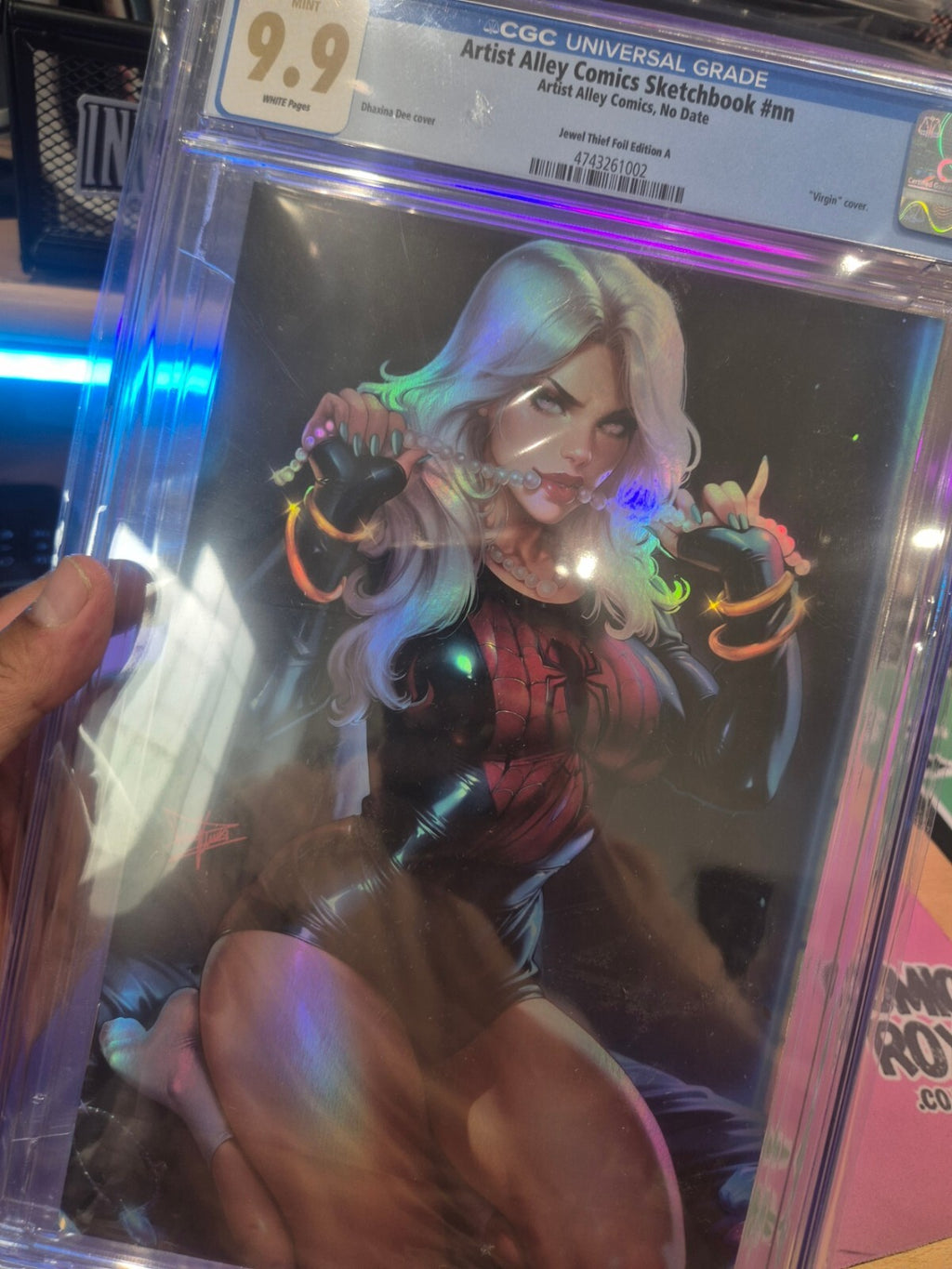 Artist Alley #nn, CGC 9.9 Mint! Spider-Woman, Jewel Thief Foil Edition