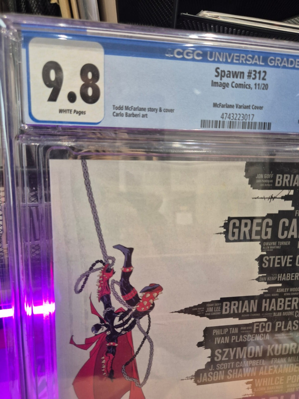 Spawn #312, CGC 9.8, Todd McFarlane Incentive Virgin Variant