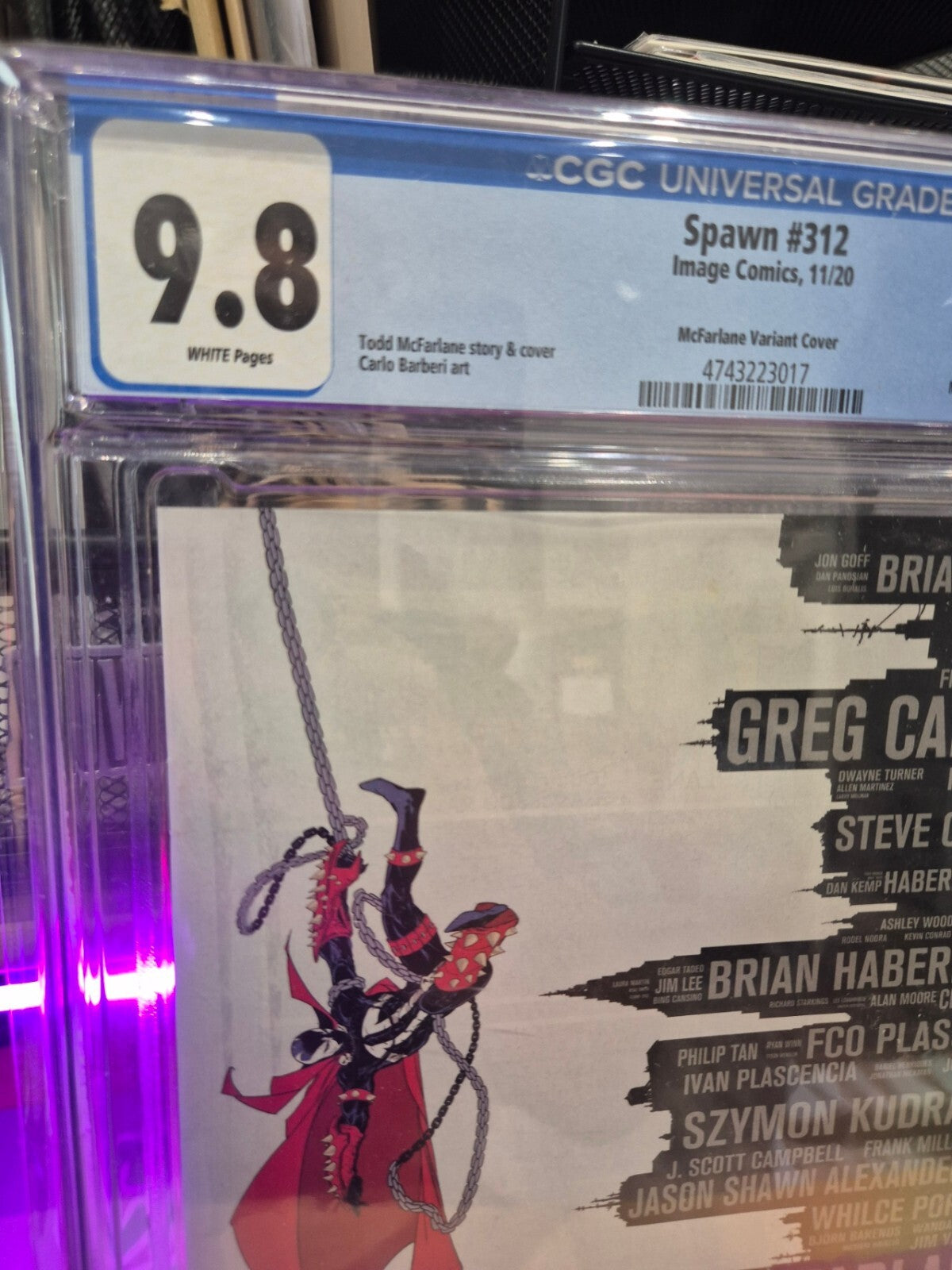 Spawn #312, CGC 9.8, Todd McFarlane Incentive Virgin Variant