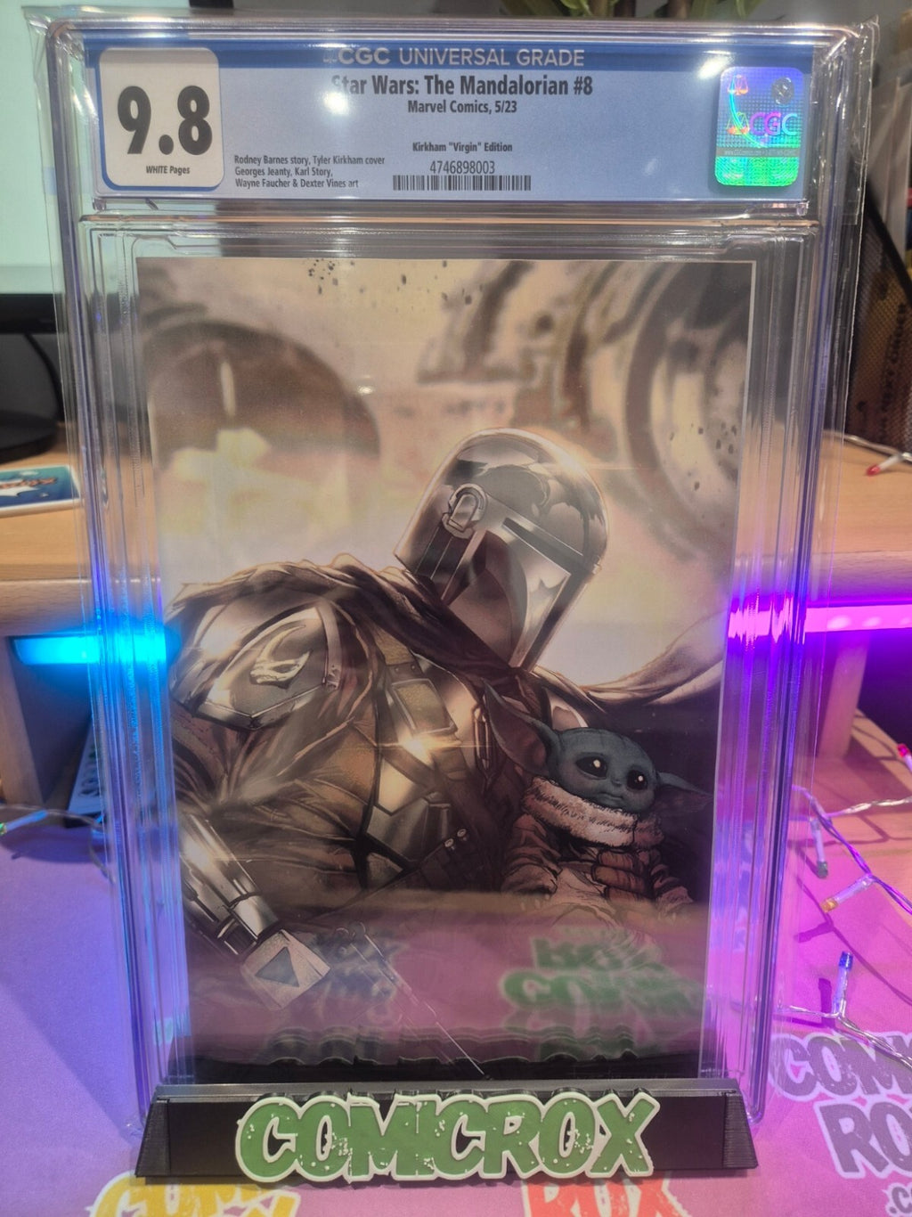 Star Wars: The Mandalorian #8, CGC 9.8 Top Pop! Highest Graded, Kirkham Virgin