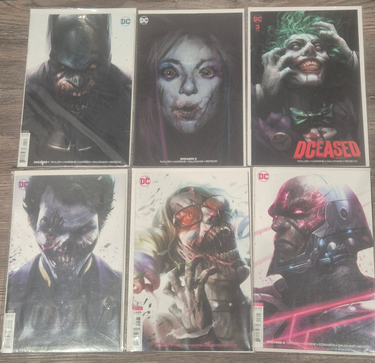 Dceased Complete Set #1-6, Inc Rare Variants, All High Grade