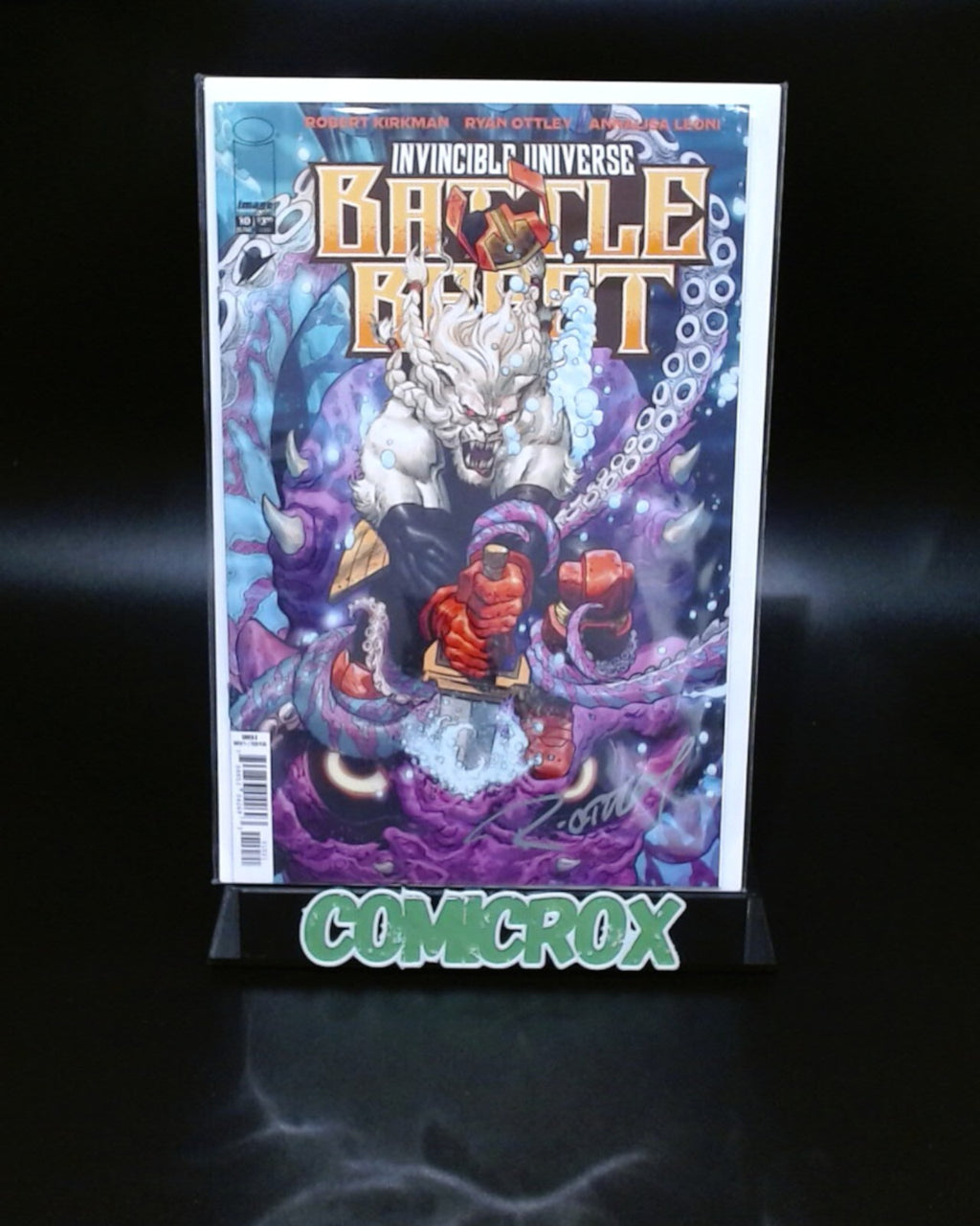 Battle Beast #10, SIGNED BY OTTLEY with COA, CHROME SIG, Invincible, NM/M