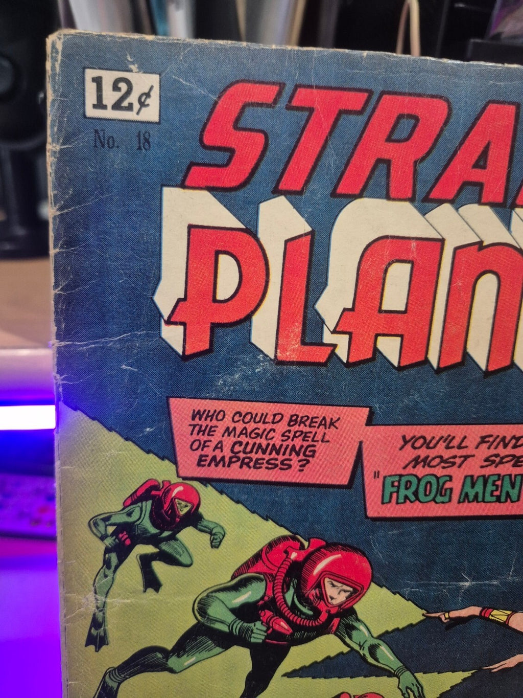 Strange Planets #18, 1964, Key Frogman V Belzar Battle, VG+ or Higher