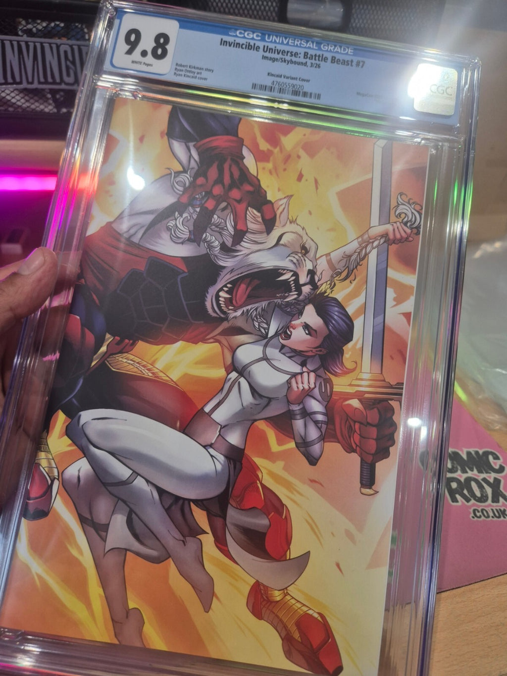 Battle Beast #7, CGC 9.8, Top Pop! Ryan Kincaid MegaCon Exclusive Ltd. 1000