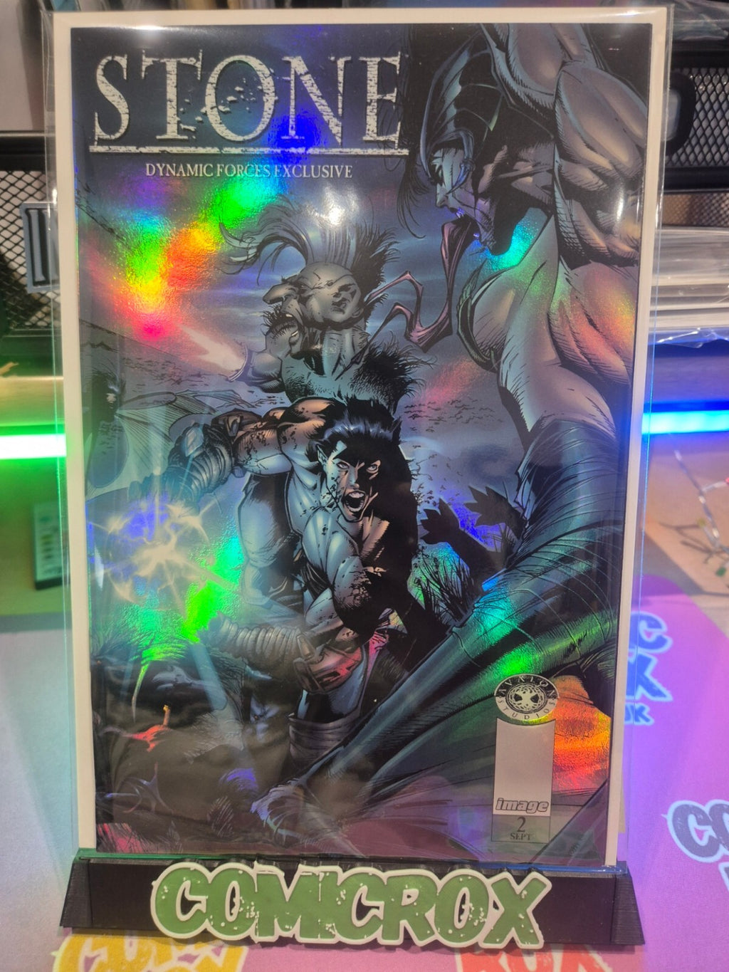Stone #2, Chrome Edition, 1998, Ltd: 1702/5000, COA, Holofoil, NM