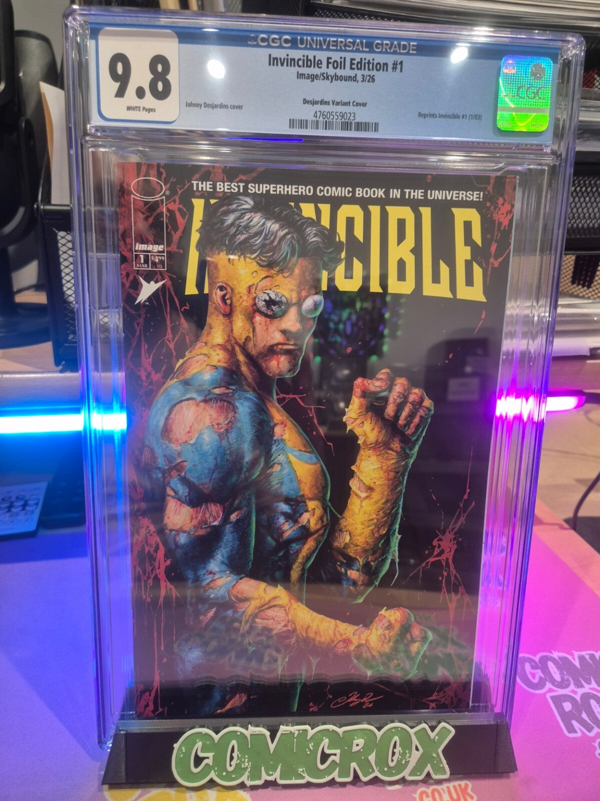 Invincible #1, CGC 9.8, Johnny Desjardins MegaCon Exclusive Ltd. 1500