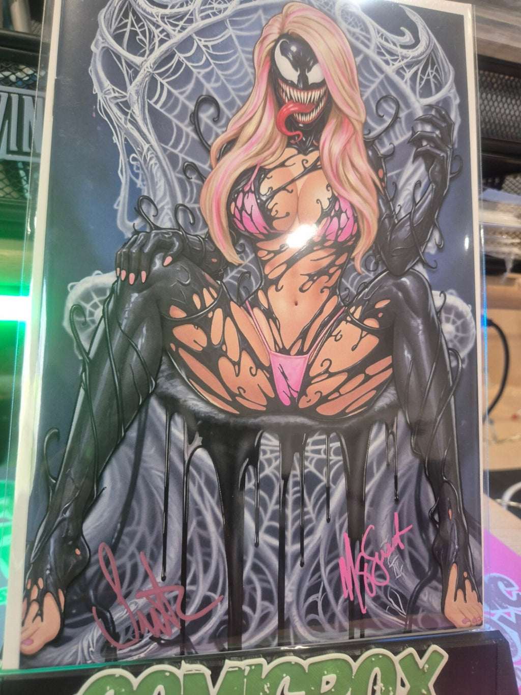 Gwenom - She-Venom Sketchbook by Surtur, Double Signed with COA