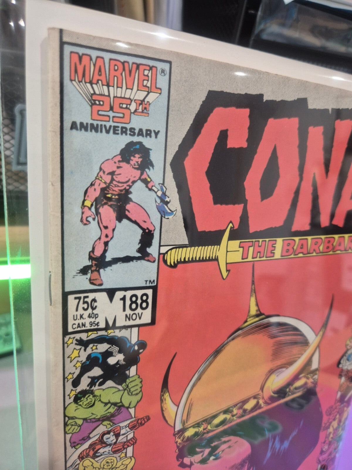 Conan The Barbarian #188, 1986, Marvel 25th Anniversary Cover, 9.6/9.8