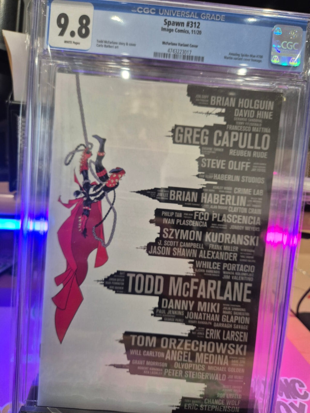 Spawn #312, CGC 9.8, Todd McFarlane Incentive Virgin Variant