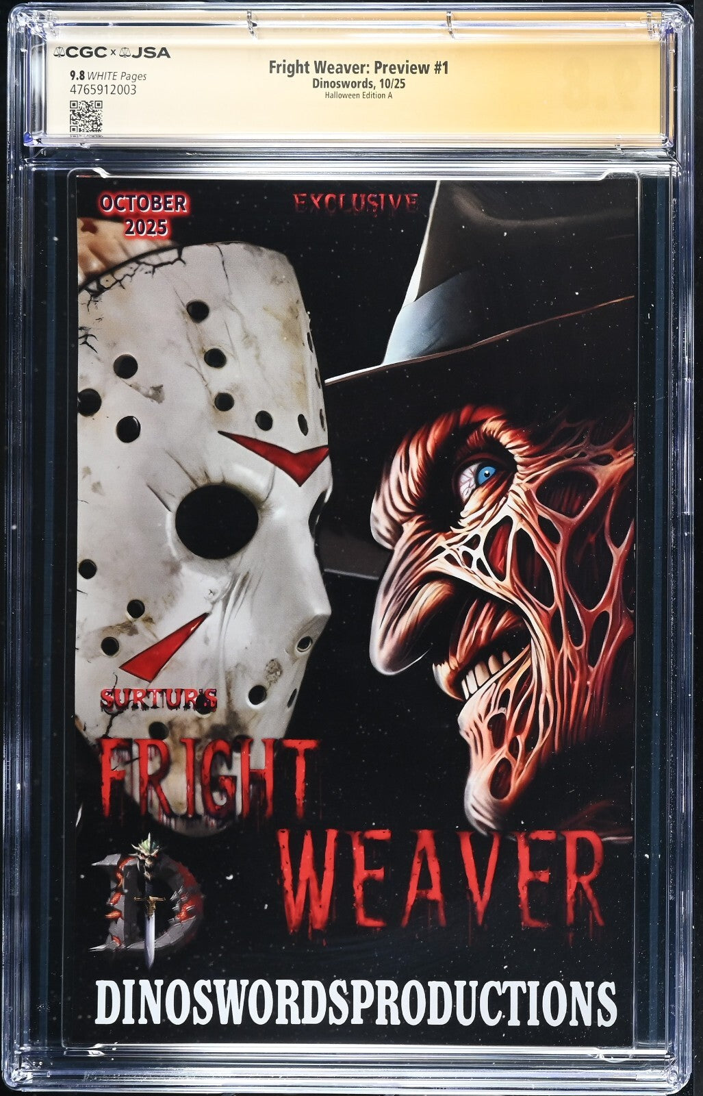 Fright Weaver Jason Vorhees, CGC/JSA 9.8, TOP POP! Friday 13th Halloween Edition