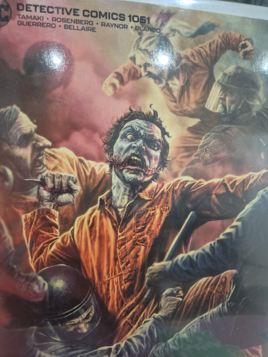 Detective Comics #1051, 2022, Lee Bermejo Arkham Riot Card Stock Variant, Mint