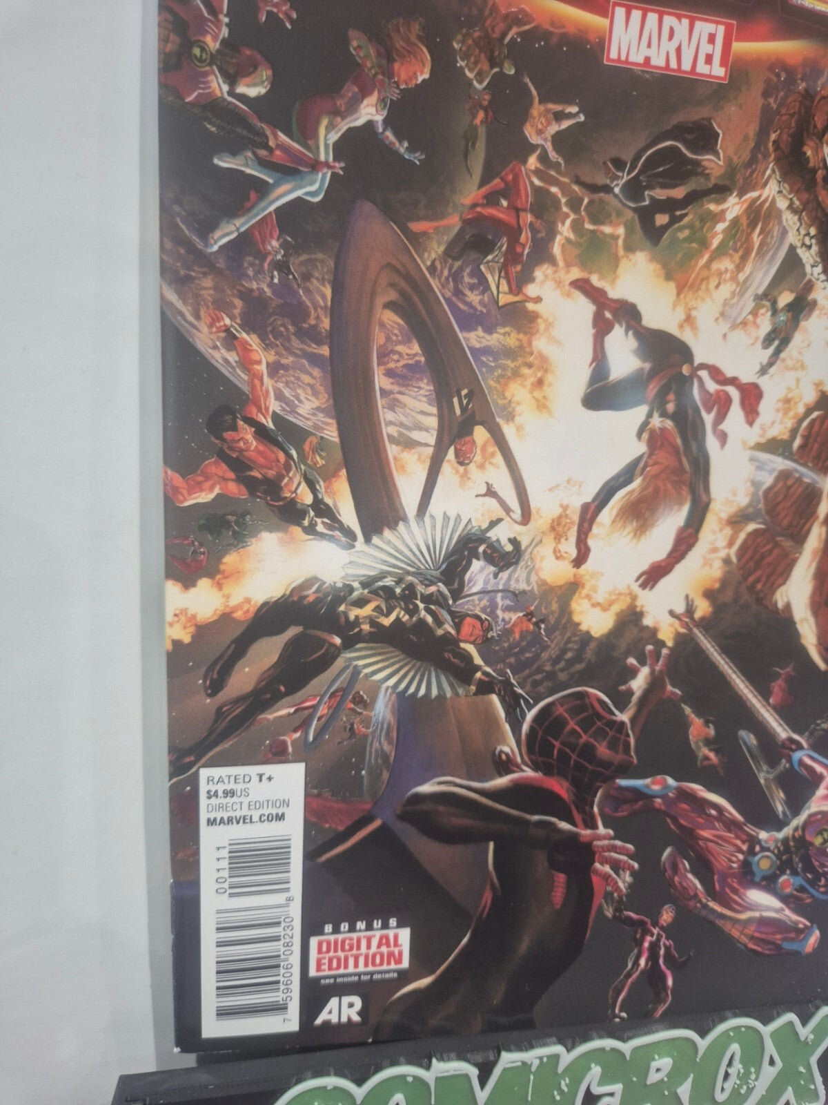 Secret Wars #1, 2015, Alex Ross Embossed Cover, Mylar, NM
