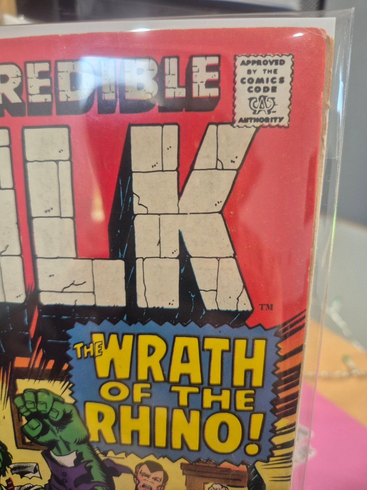 Hulk #124, 1969, Wrath of the Rhino, High Grade FN/VF