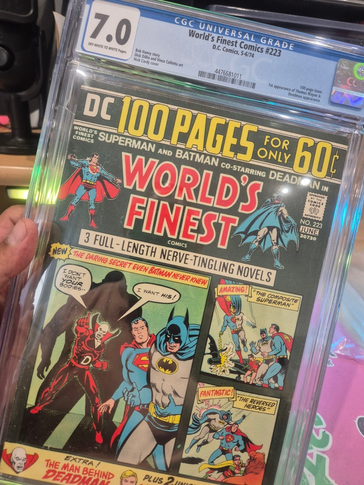 World's Finest Comics #223, CGC 7.0 1974 1st Thomas Wayne Jr & Origin of Deadman