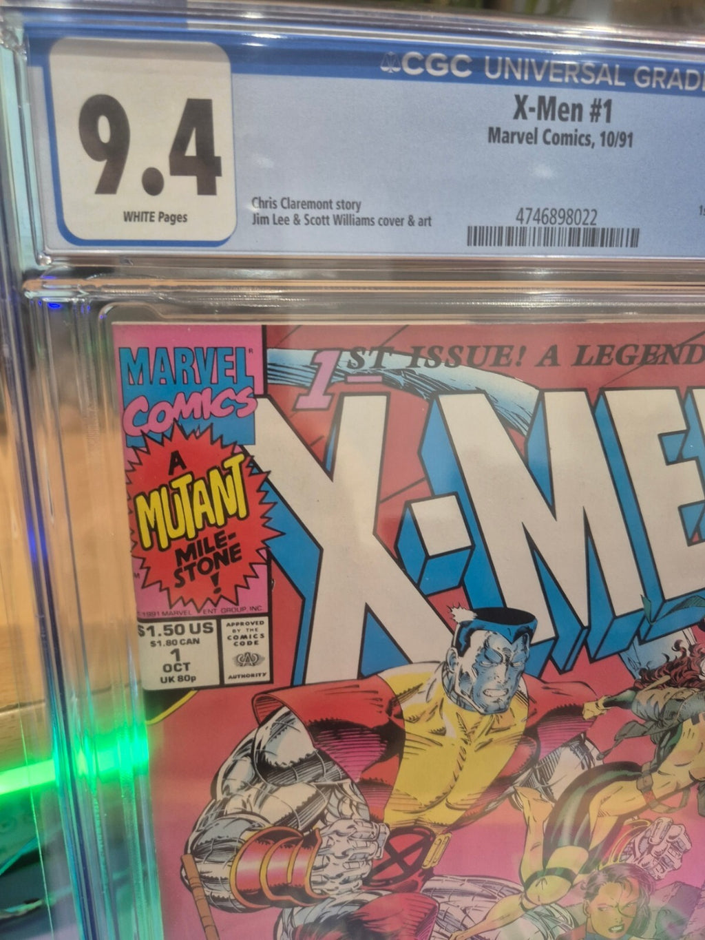 X-Men #1, CGC 9.4, 1991, 1st App The Acolytes, Jim Lee's Gambit/Colossus Cover