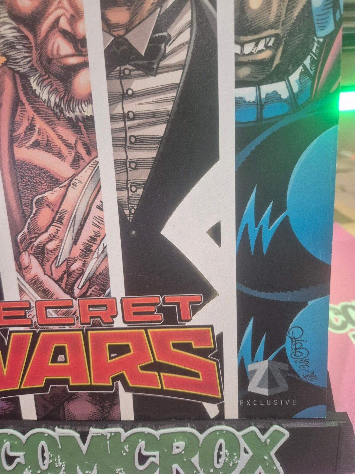 Secret Wars #1, 2015, Pat Broderick Exclusive Variant, Mylar, NM+