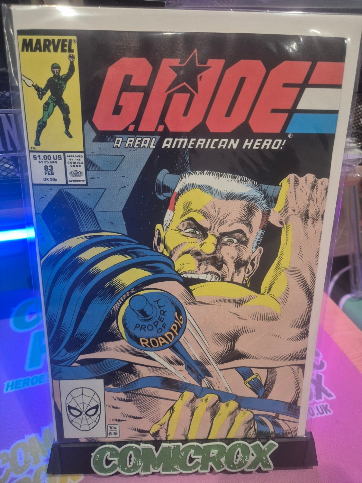 G.I. Joe #83, 1989, 1st Appearance Road Pig, Rare Book, Marvel, NM+