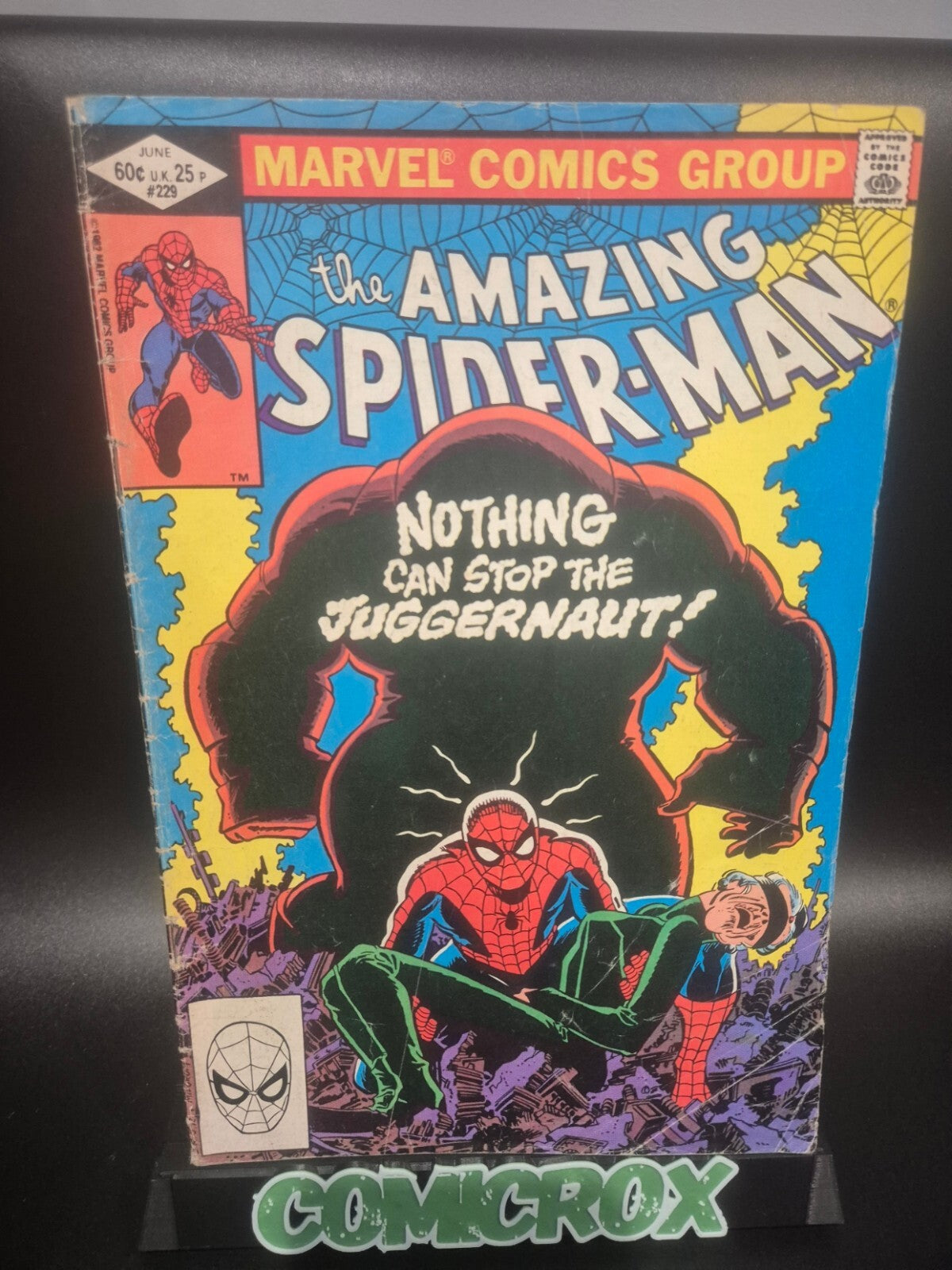 Amazing Spider-Man 229, 1982, Classic John Romita, Juggernaut, VG/VG+