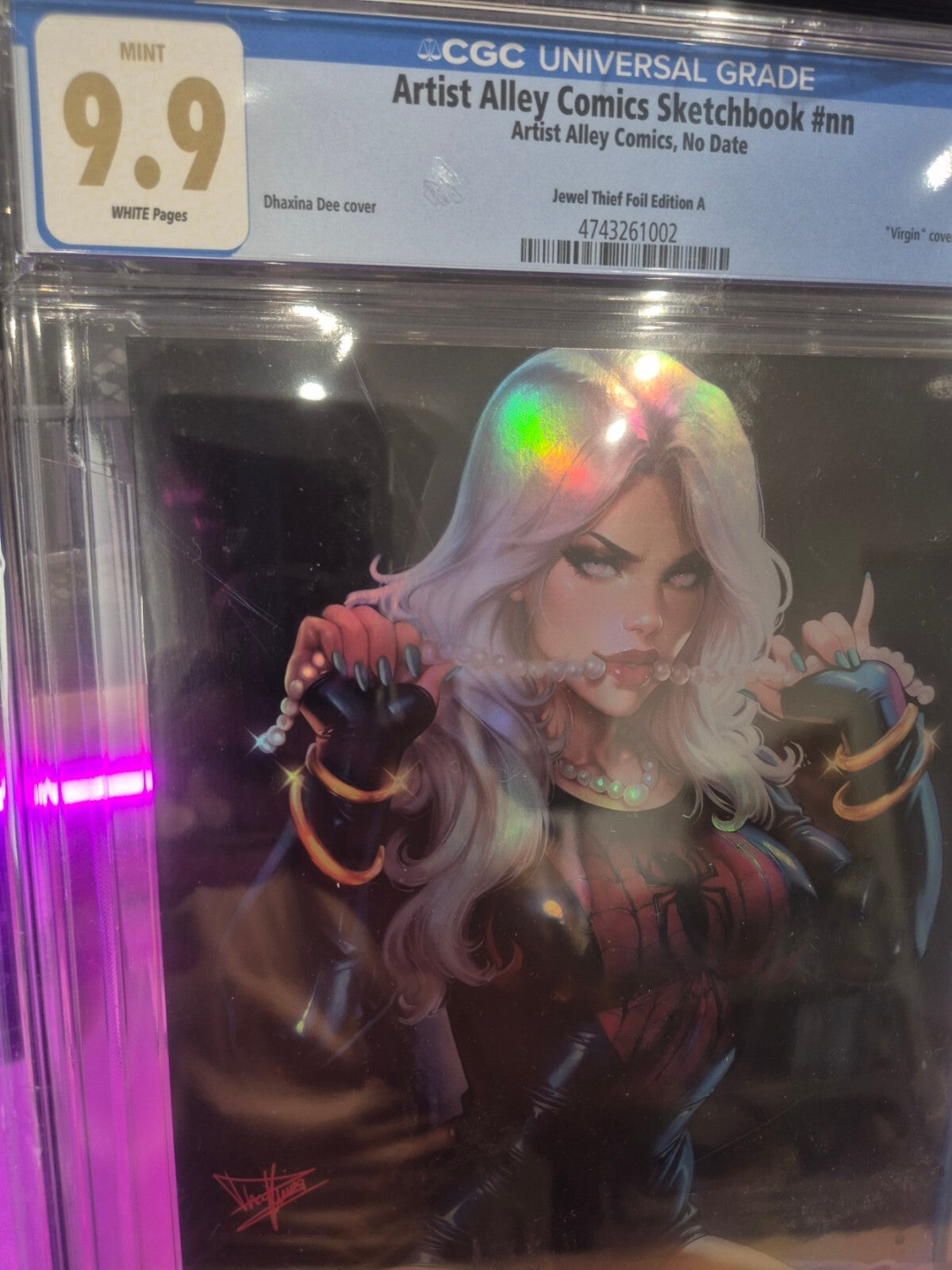 Artist Alley #nn, CGC 9.9 Mint! Spider-Woman, Jewel Thief Foil Edition