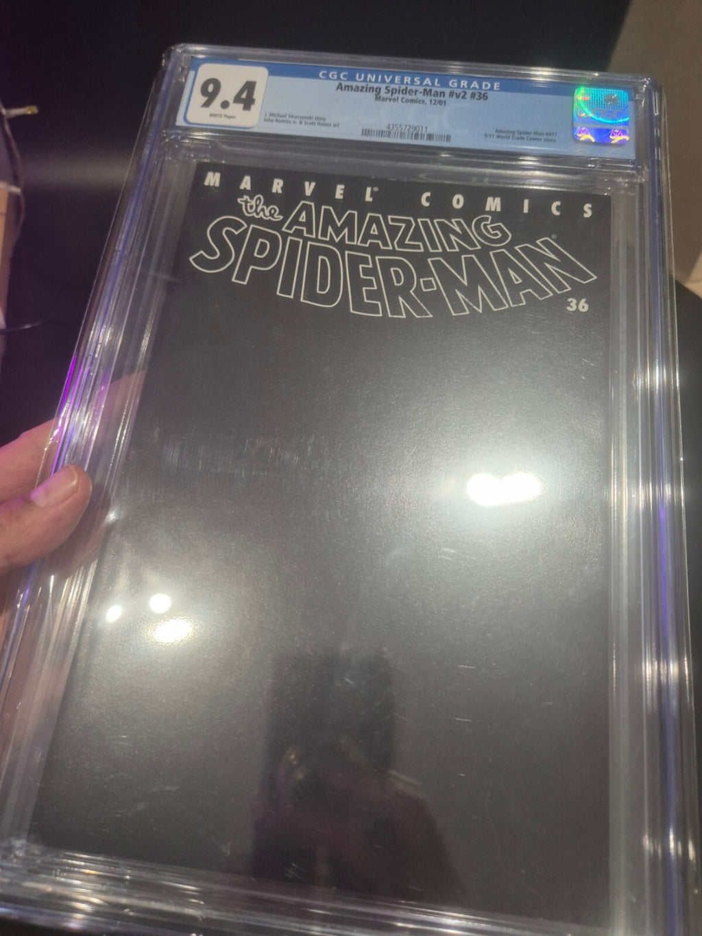 Amazing Spider-Man #36, CGC 9.4, Black 9/11 Tribute Cover