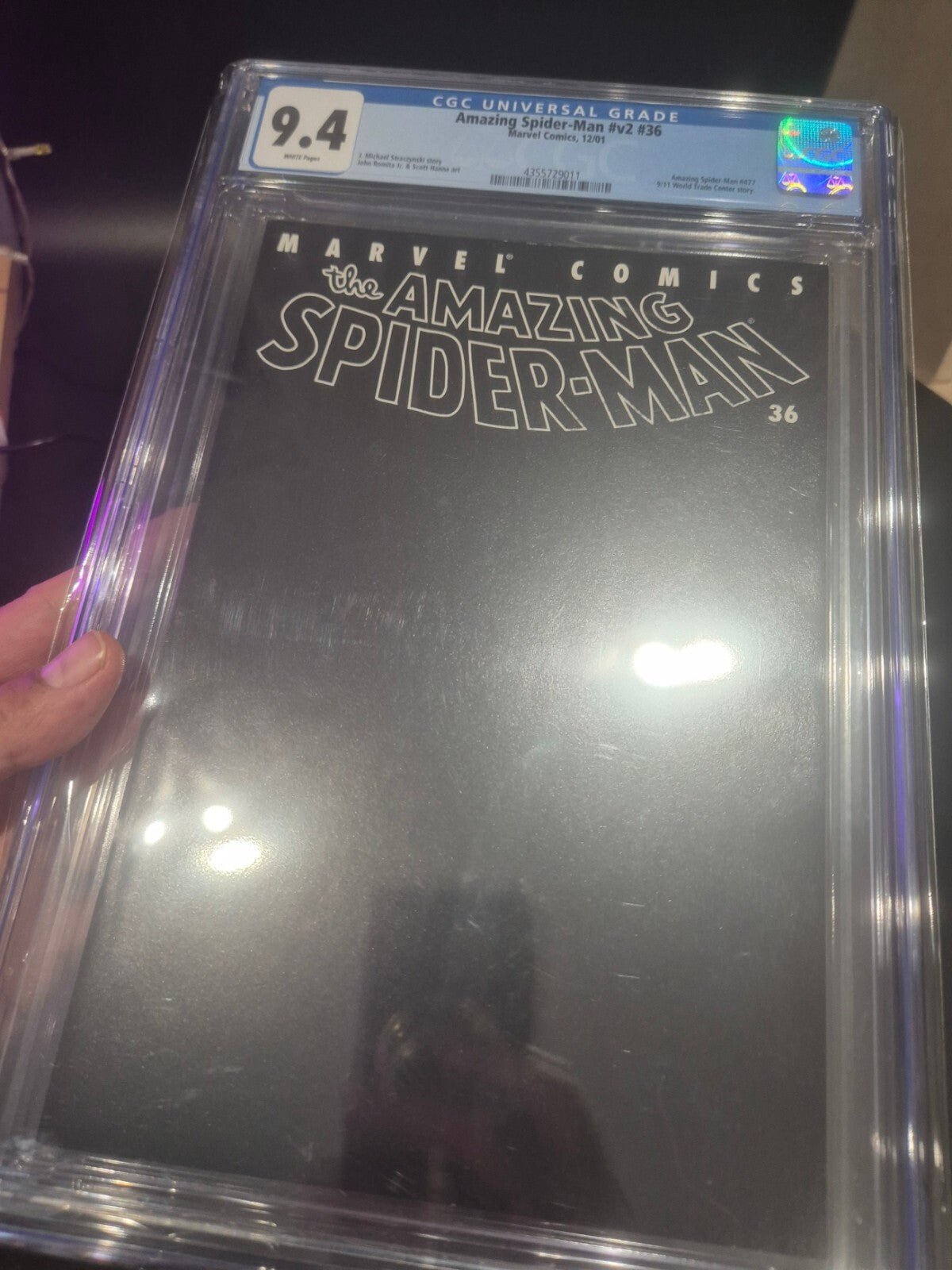 Amazing Spider-Man #36, CGC 9.4, Black 9/11 Tribute Cover