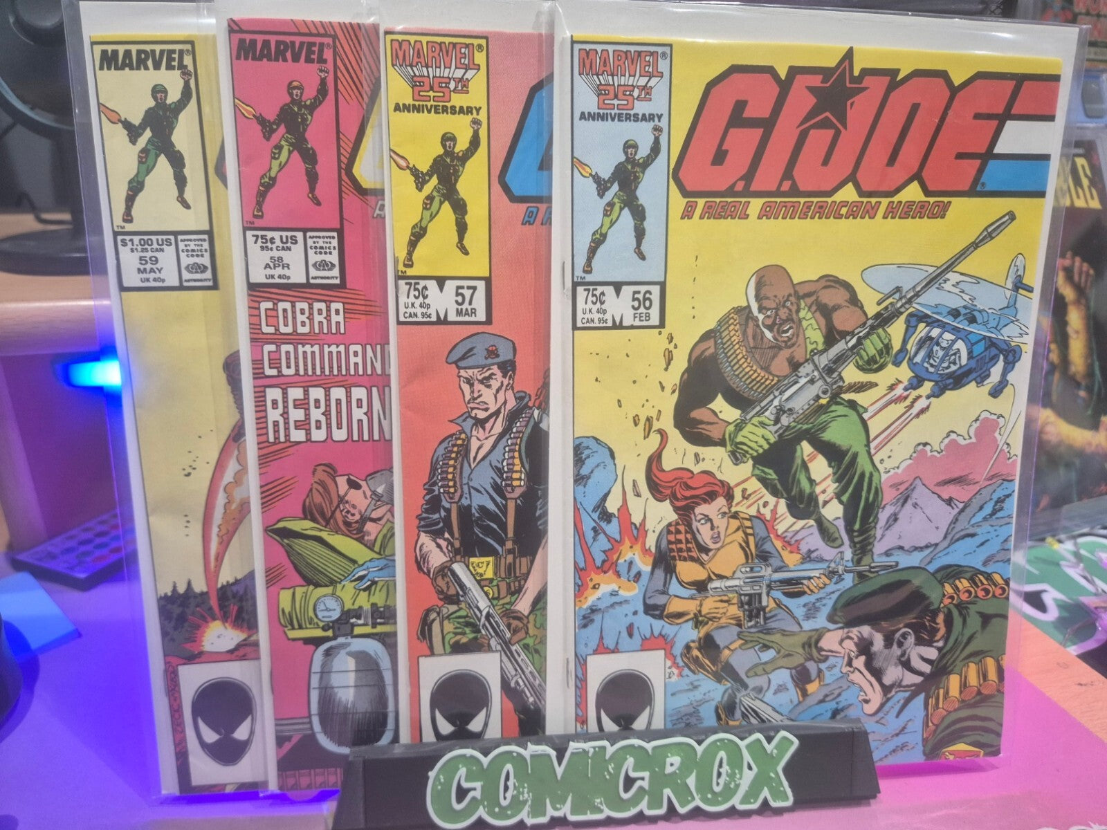 G.I. Joe Set, 1987, #56/57/58/59, All High Grade, Key Issues