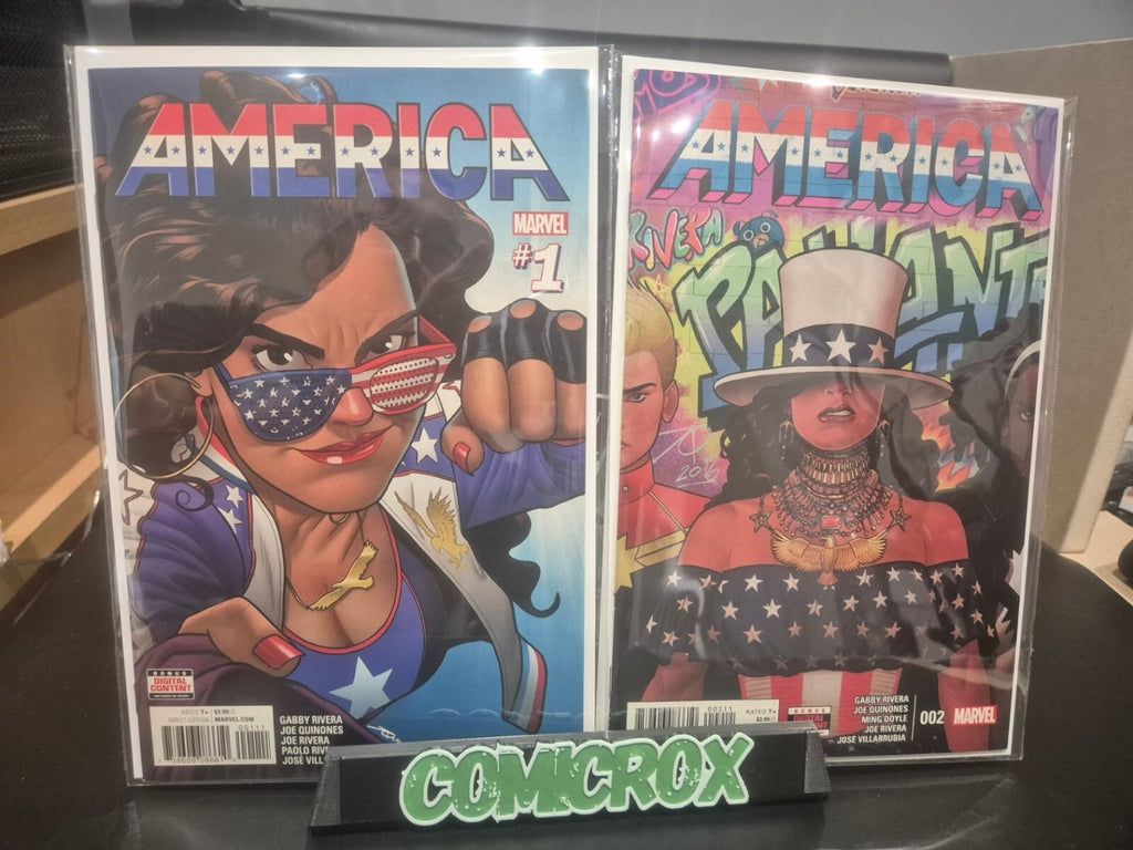 America #1 & #2, 2016, 1st America Chevez, 1st Prints, Marvel, NM+