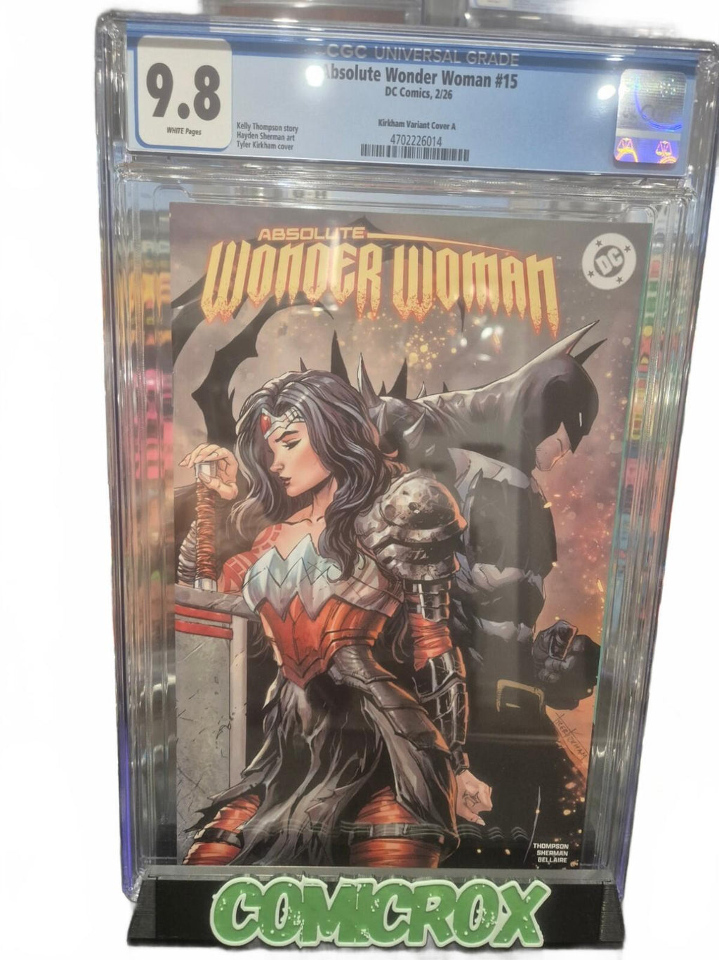 Absolute Wonder Woman #15, CGC 9.8, Tyler Kirkham Variant 2026