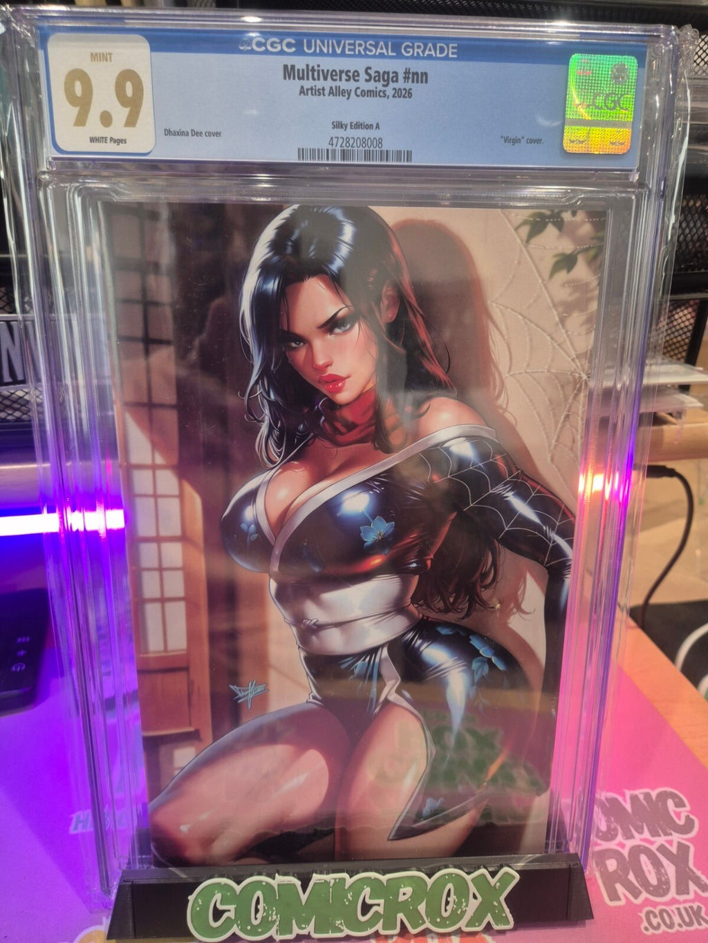 Multiverse Saga - Silk CGC 9.9! Artist Alley Silk Variant Cover, Dhaxina Dee