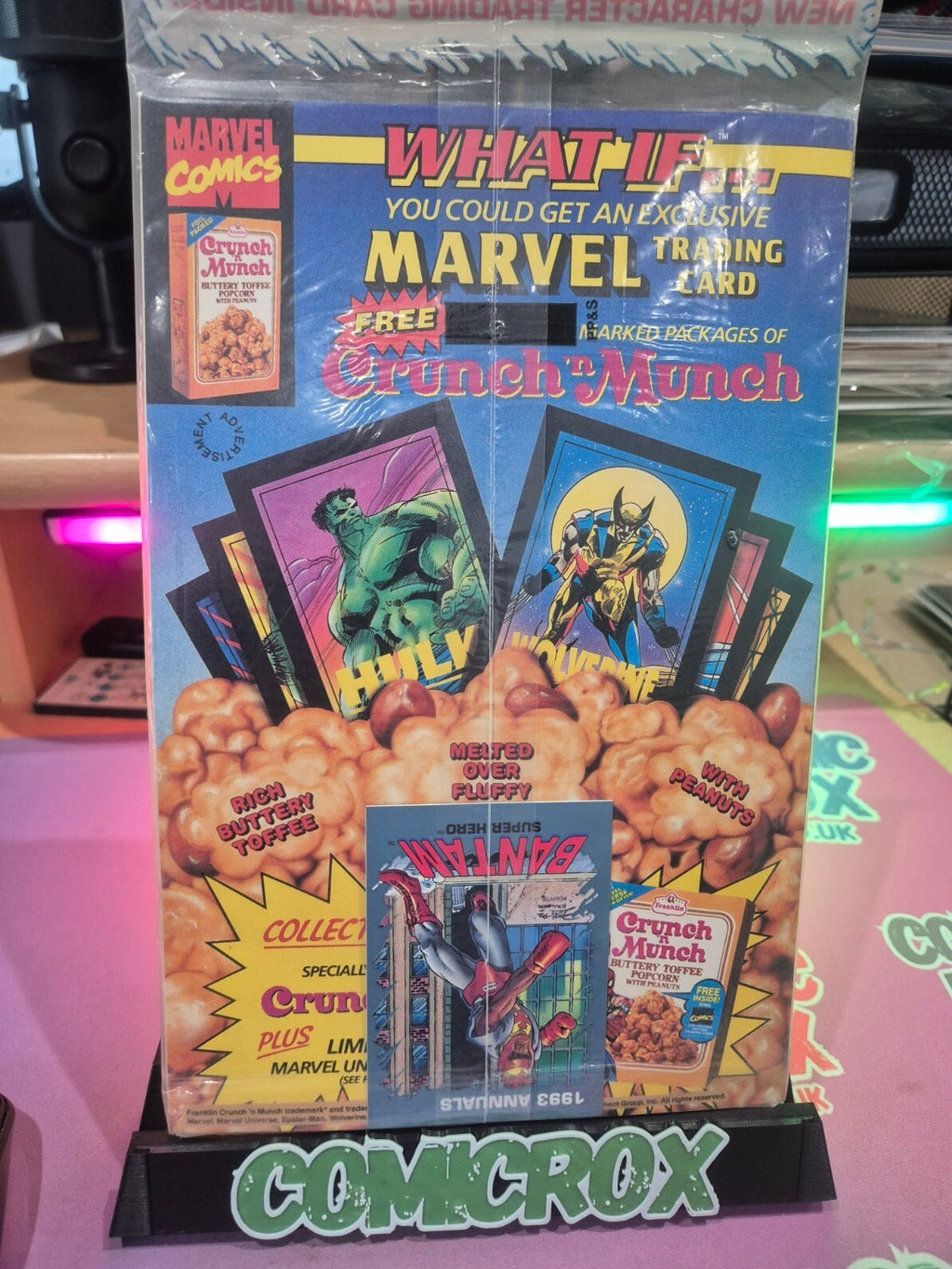 Captain America #12, 1993, Sealed in Polybag with Bantam Trading Card, NM