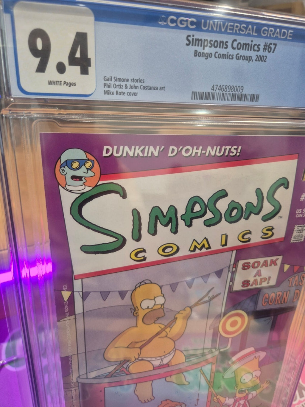 Simpsons #67, CGC 9.4, Bongo Comics, 2002