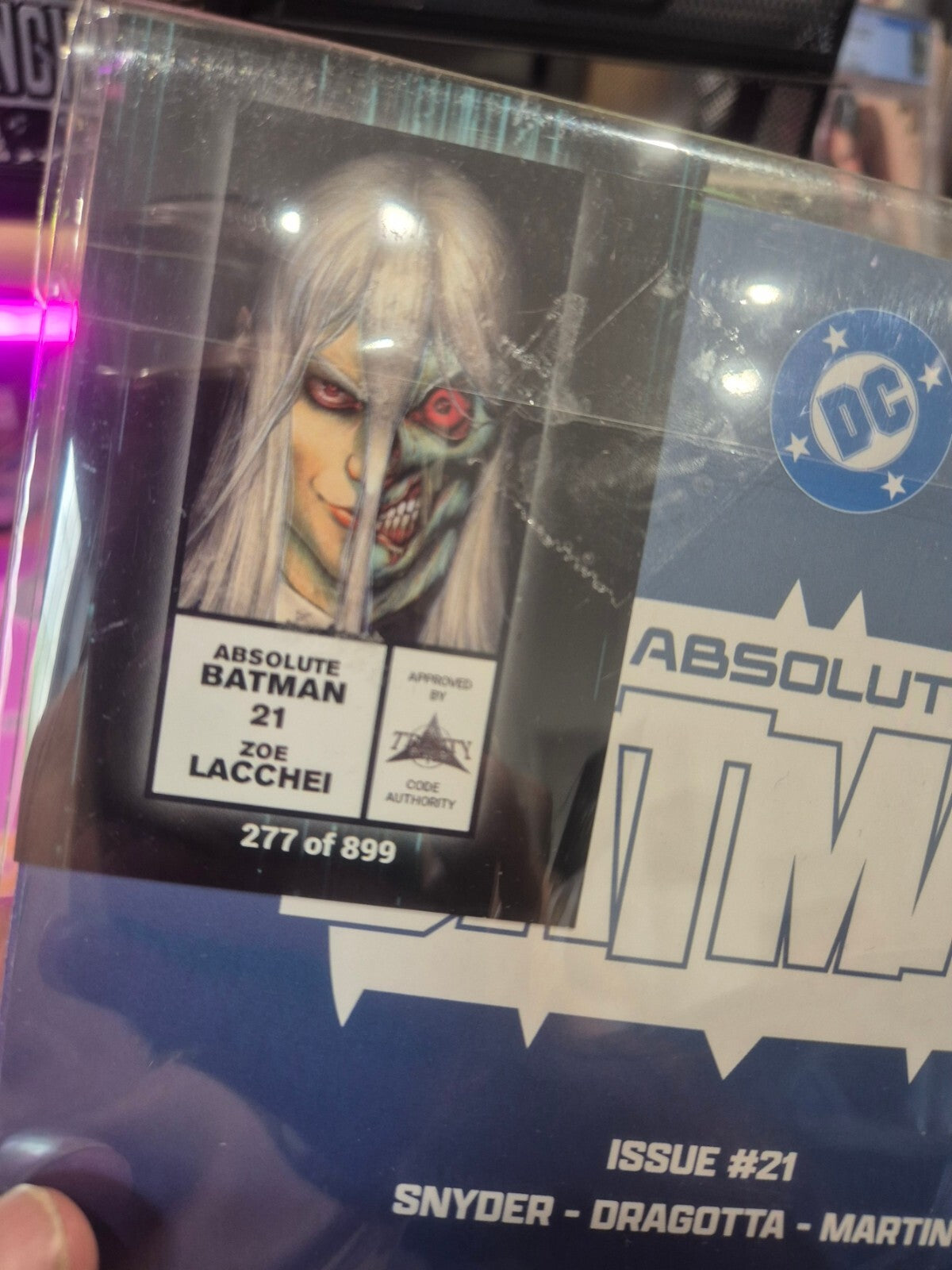 Absolute Batman #21, Ultra Rare Zoe Lacchei Virgin, Ltd 899 with COA #277