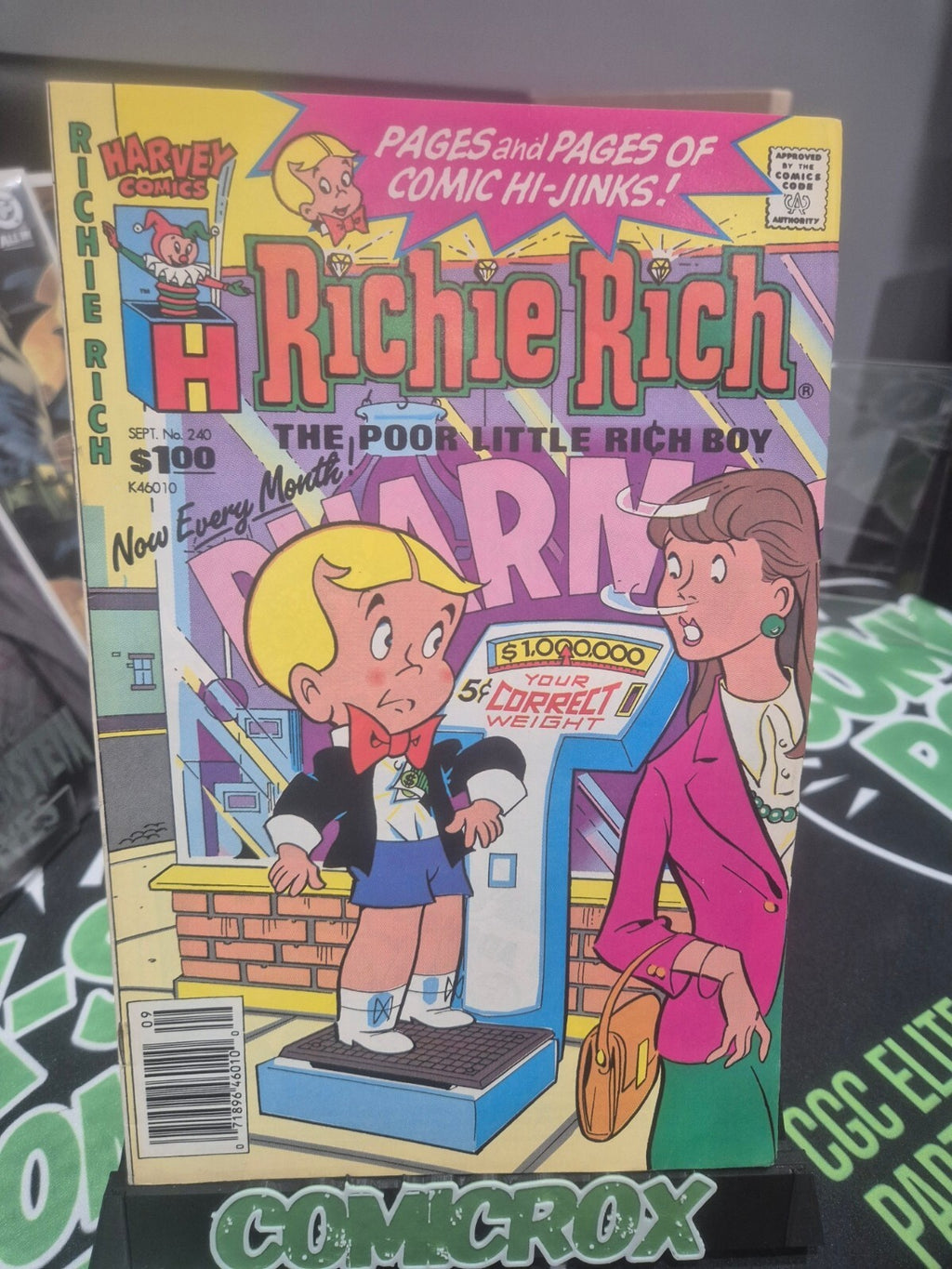 Richie Rich #240, 1989, Poor Little Rich Boy, Harvey Comics, VF/NM