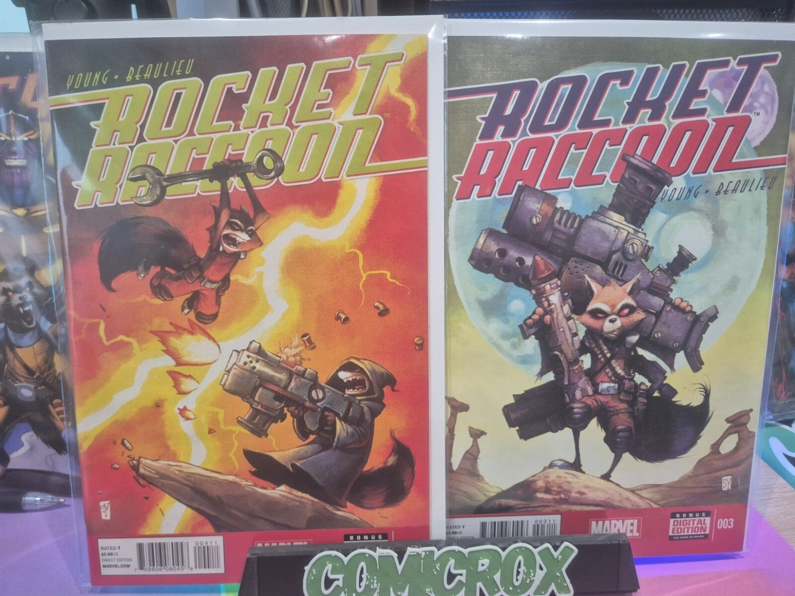 Rocket Raccoon Set, 2014, #1-4, #1 Dale Keown Variant, Others All Skotties, NM