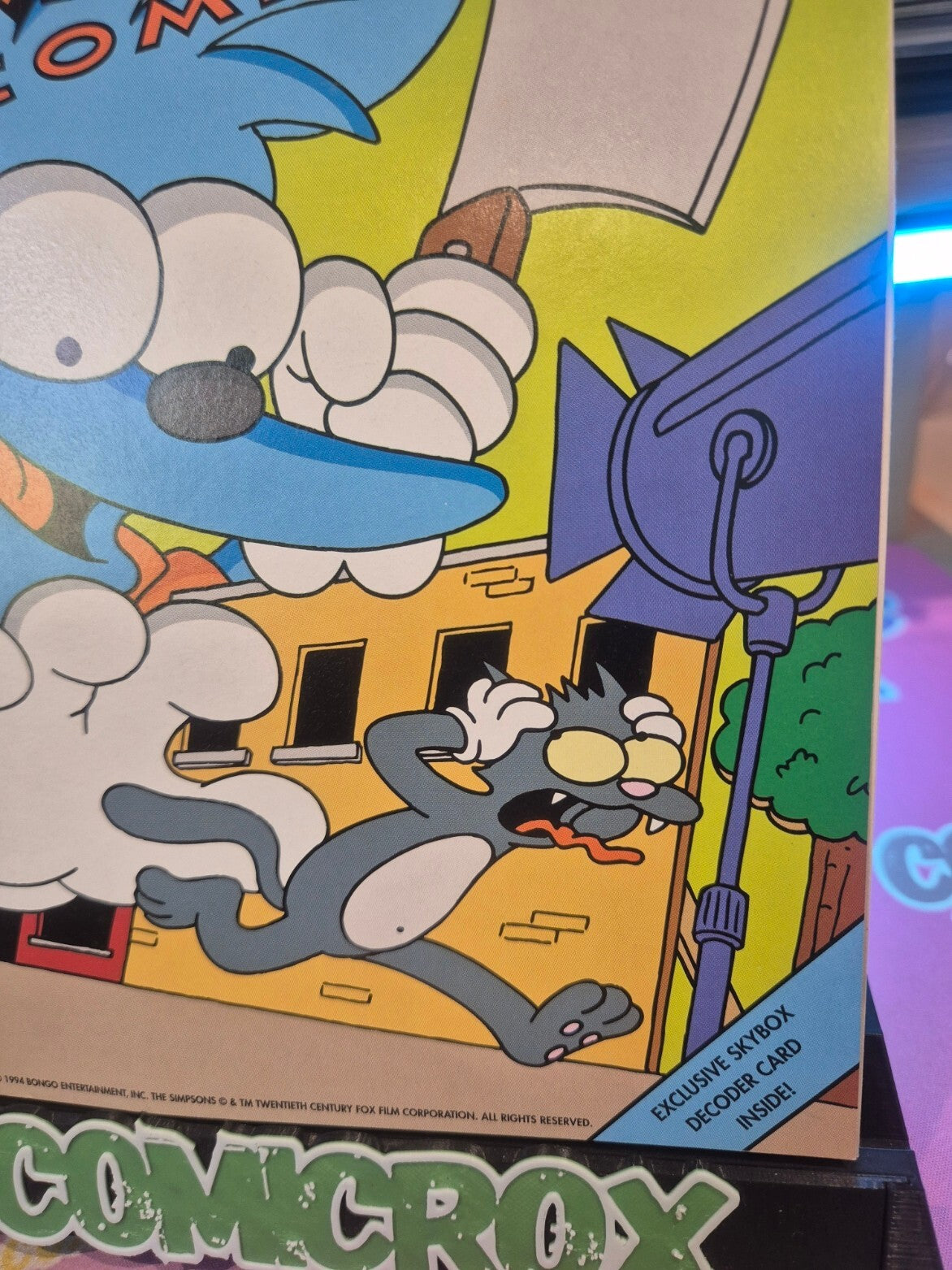 Itchy & Scratchy #3, 1994, Bongo, Trading Cards still attached, 9.2/9.4